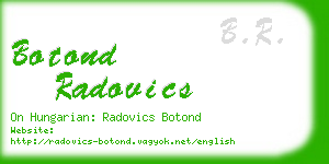 botond radovics business card